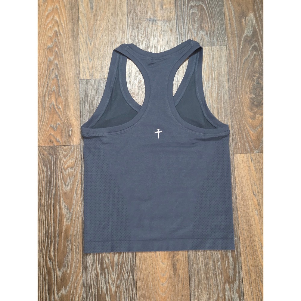 Three Nails Womens Small Seamless Tank Top Racerback Midnight Navy Workout Gym